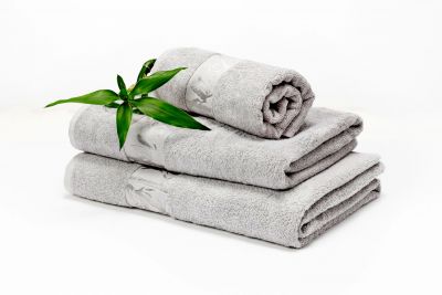 Бамбуковое полотенце серебристо-серый 100x150